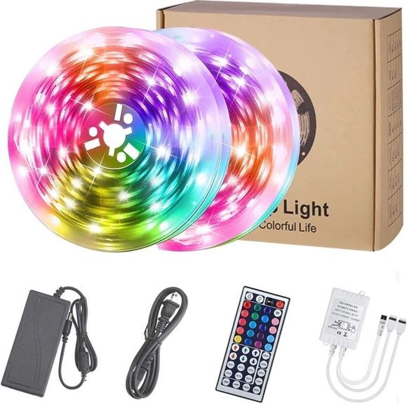 LED Strip Lights, FASHURN 32.8 Feet 300Leds RGB LED Light Strip - Picture 2 of 10